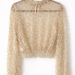 Elegant Lace Women Top in Cream